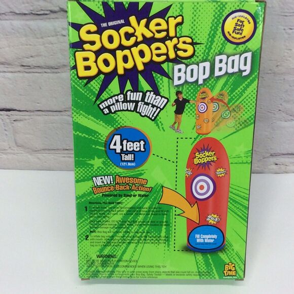 Socker Boppers Power Bag Standing Inflatable Punching Bag Red 4' Tall Ages 3+ - Picture 8 of 8